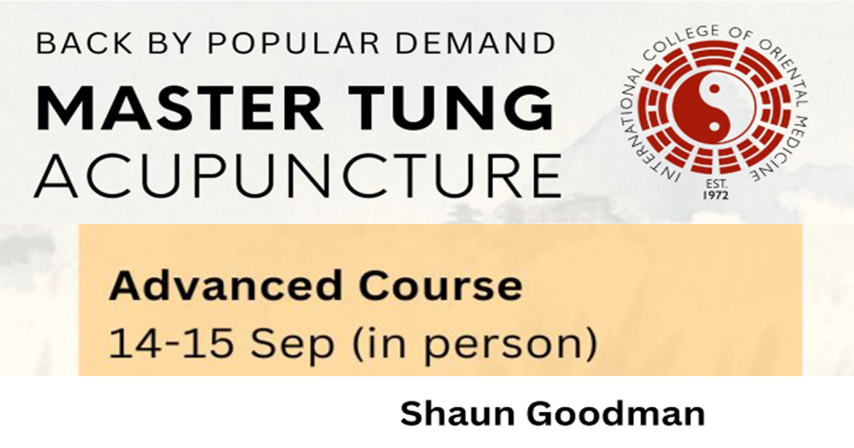 Master Tung Acupuncture – Advanced Course UK 2024 a close-up of a logo