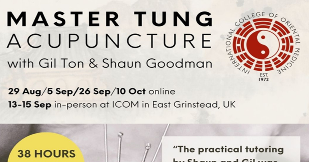 Master Tung Acupuncture – Foundation Course UK 2024